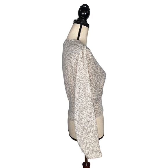 Urban Outfitters Beige Surplice Cropped Sweater   Size: M - Picture 2 of 4